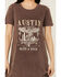 Image #3 - Blended Women's Austin Short Sleeve Graphic Midi T-Shirt Dress, Dark Brown, hi-res
