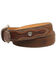Image #2 - Ariat Men's Basketweave Embellished Leather Belt, Aged Bark, hi-res