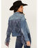 Image #5 - Idyllwind Women's Magnolia Embossed Trucker Jacket , Medium Wash, hi-res