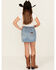 Image #3 - Wrangler Girls' Light Wash Denim Skirt, Blue, hi-res