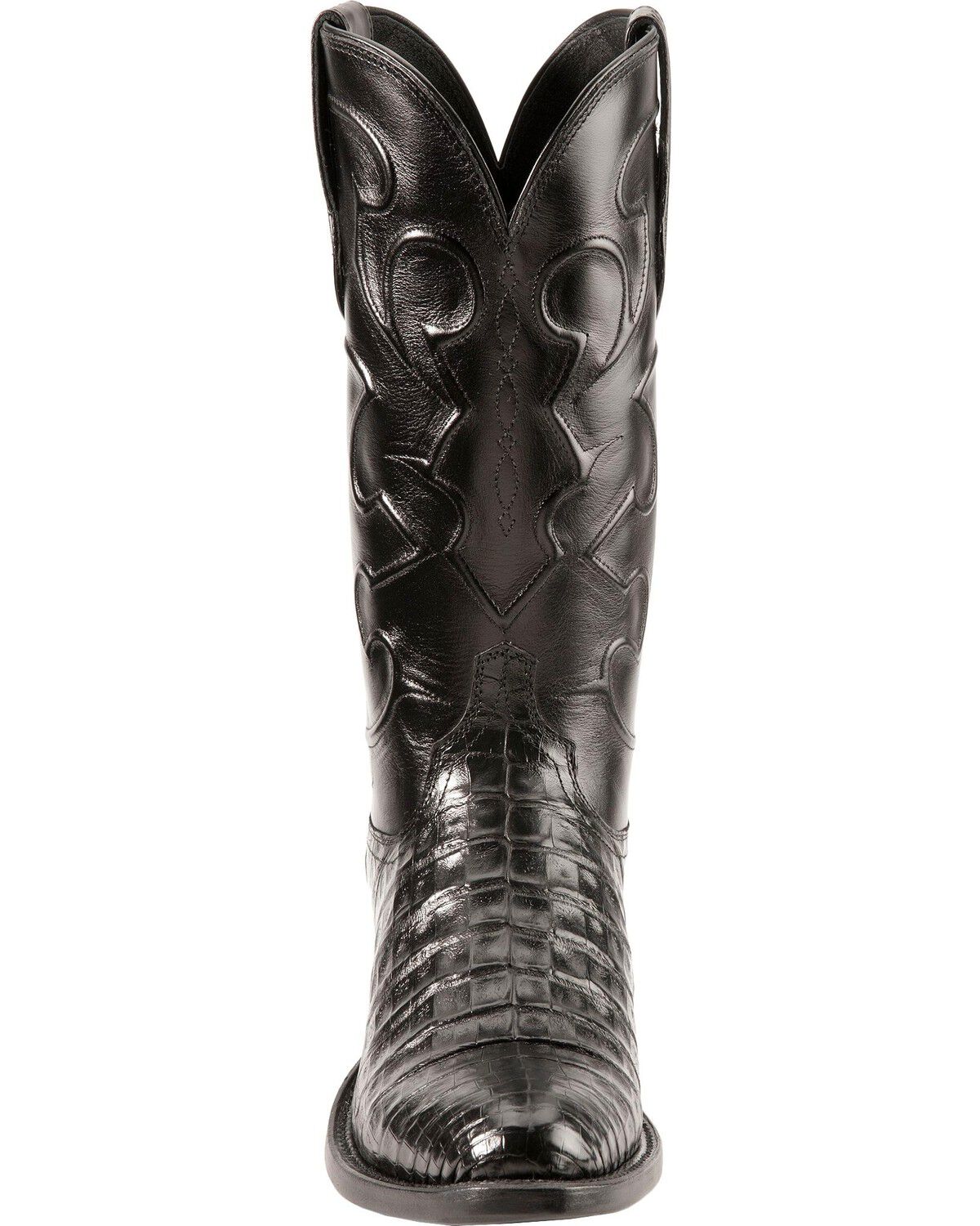 Image #4 - Lucchese Men's 1883 Exotic Caiman Belly Tall Western Boots - Round Toe, Black, hi-res