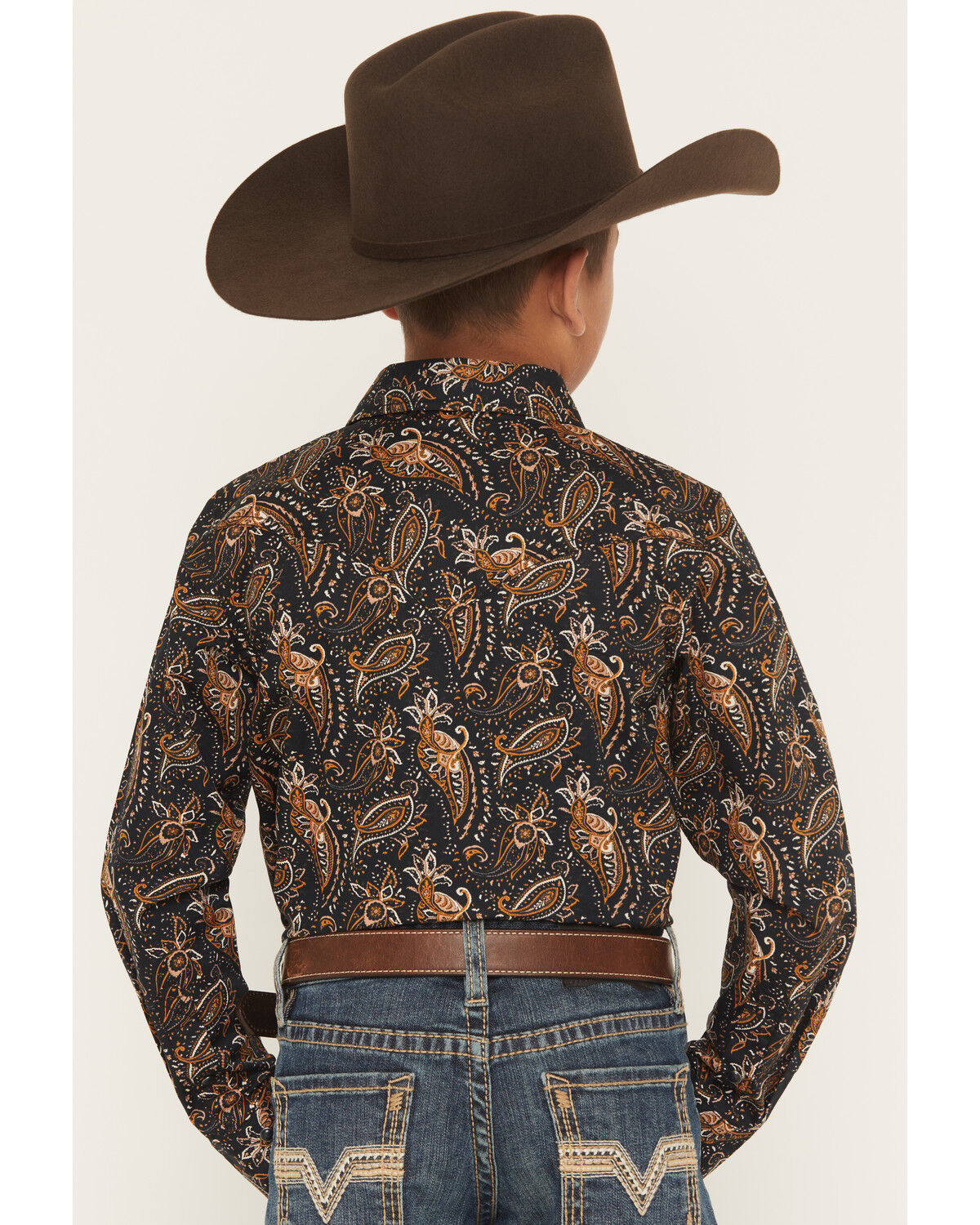 Image #4 - Cody James Men's Canyon Rider Paisley Print Long Sleeve Snap Western Shirt, Navy, hi-res