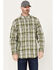 Image #1 - Carhartt Men's FR Force Loose Fit Twill Plaid Print Long Sleeve Button Down Work Shirt, Olive, hi-res