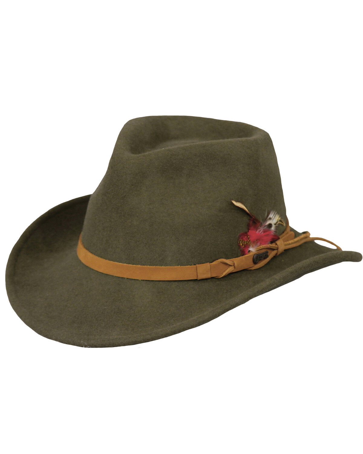 Image #1 - Outback Unisex Randwick Tassy Crusher Hat, Moss, hi-res