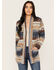 Image #1 - Cleo + Wolf Women's Long Striped Cardigan Sweater , Blue, hi-res