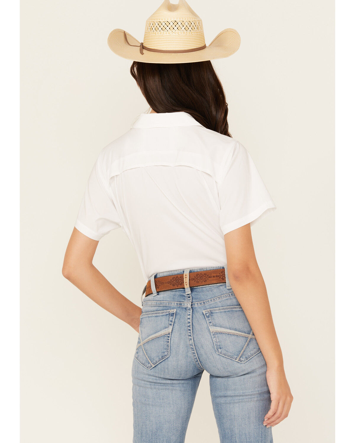 Image #4 - Ariat Women's VentTEK Solid Short Sleeve Button-Down Stretch Western Shirt, , hi-res