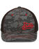 Image #1 - Justin Men's Gray Camo & Red Embroidered Logo Mesh-Back Ball Cap, Grey, hi-res