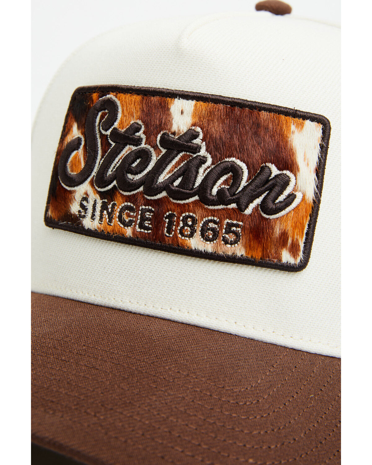 Image #2 - Stetson Men's Hair-On Patch Ball Cap, Brown, hi-res