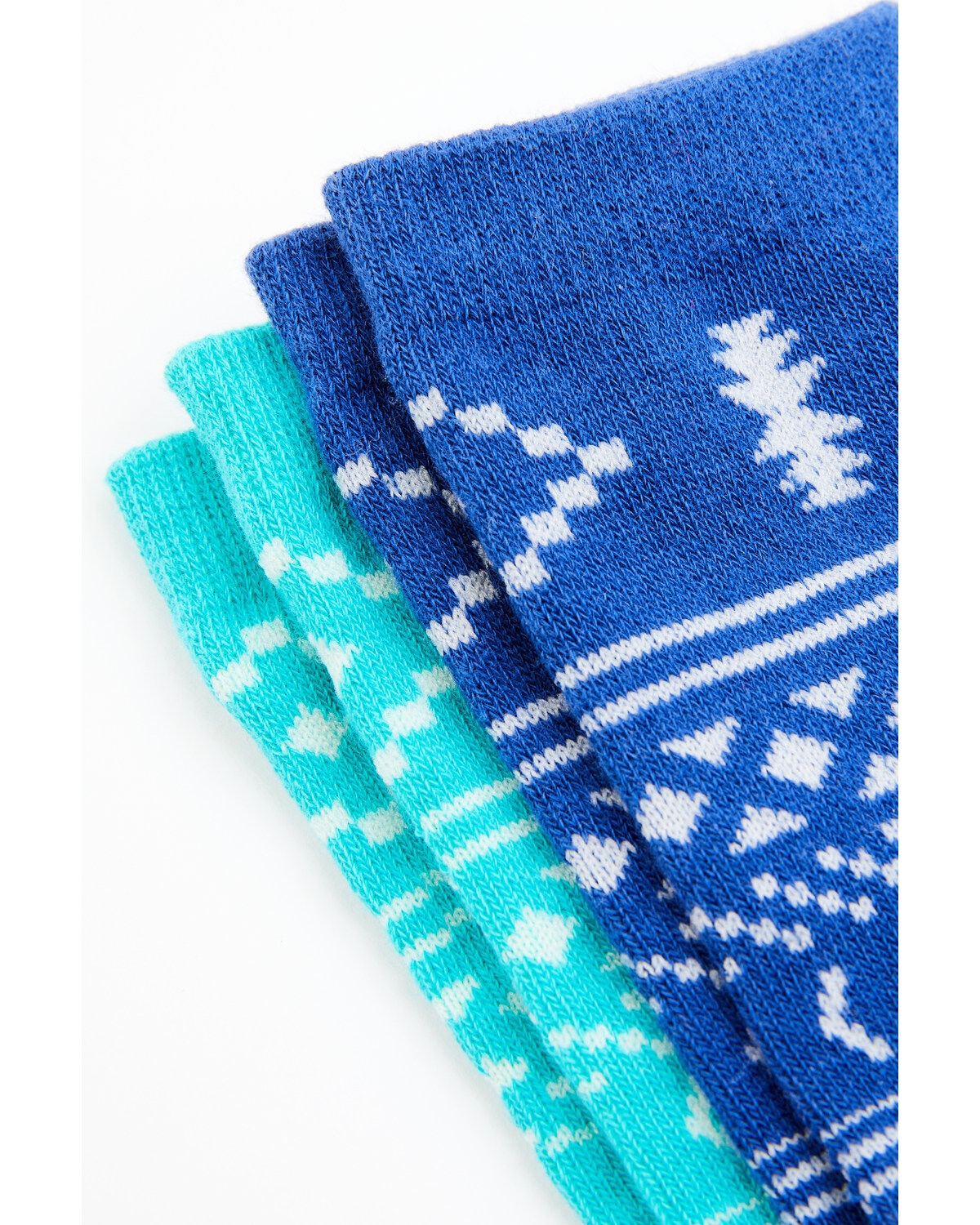 Image #3 - RANK 45&reg; Girls' Southwestern Print Crew Socks - 2-Pack, Multi, hi-res