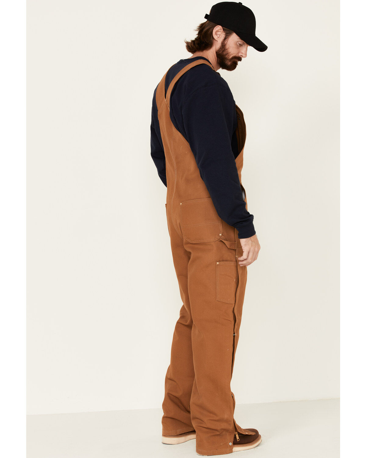 Image #4 - Carhartt Zip-to-Thigh Work Overalls, Carhartt Brown, hi-res