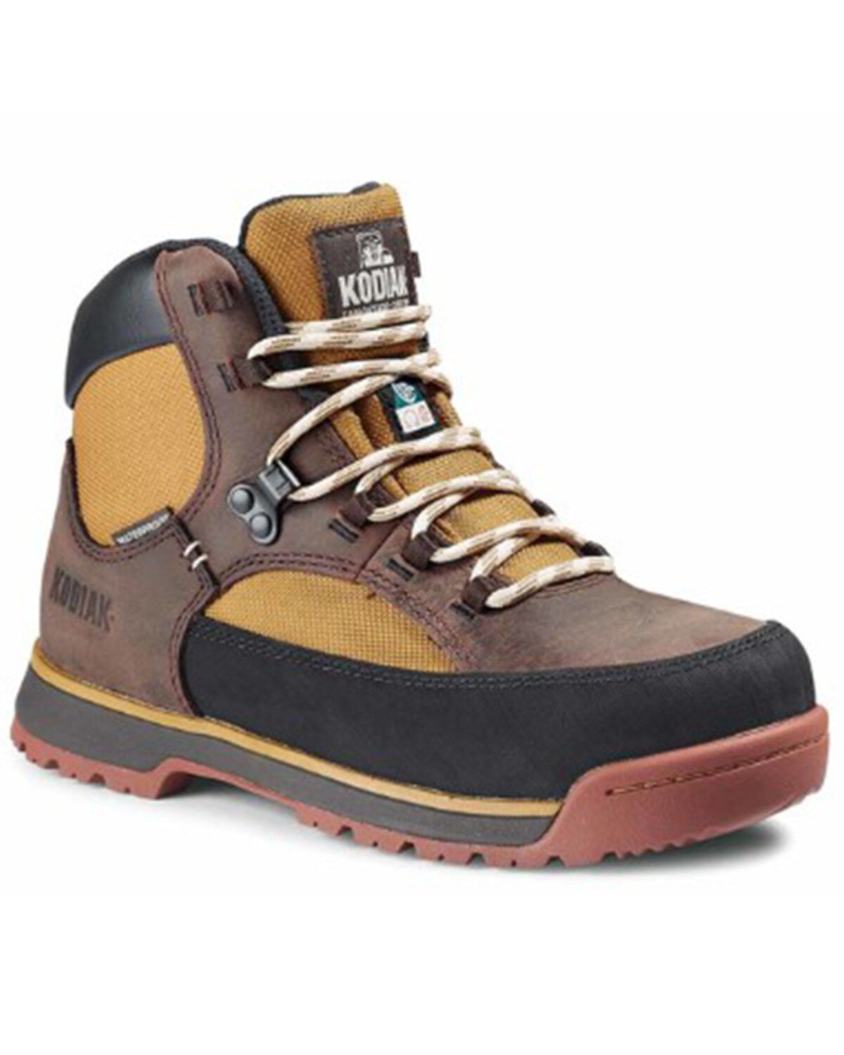 Image #1 - Kodiak Women's Greb Classic Hike Waterproof Work Boots - Steel Toe, Brown, hi-res