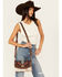 Image #1 - Shyanne Women's Southwestern Hair-On Crossbody Bag, Dark Brown, hi-res