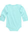 Image #2 - Carhartt Infant Girls' Barn Long Sleeve Pocket Onesie , Teal, hi-res