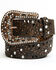 Image #1 - Shyanne Women's Brown Floral Embossed Western Belt, Brown, hi-res