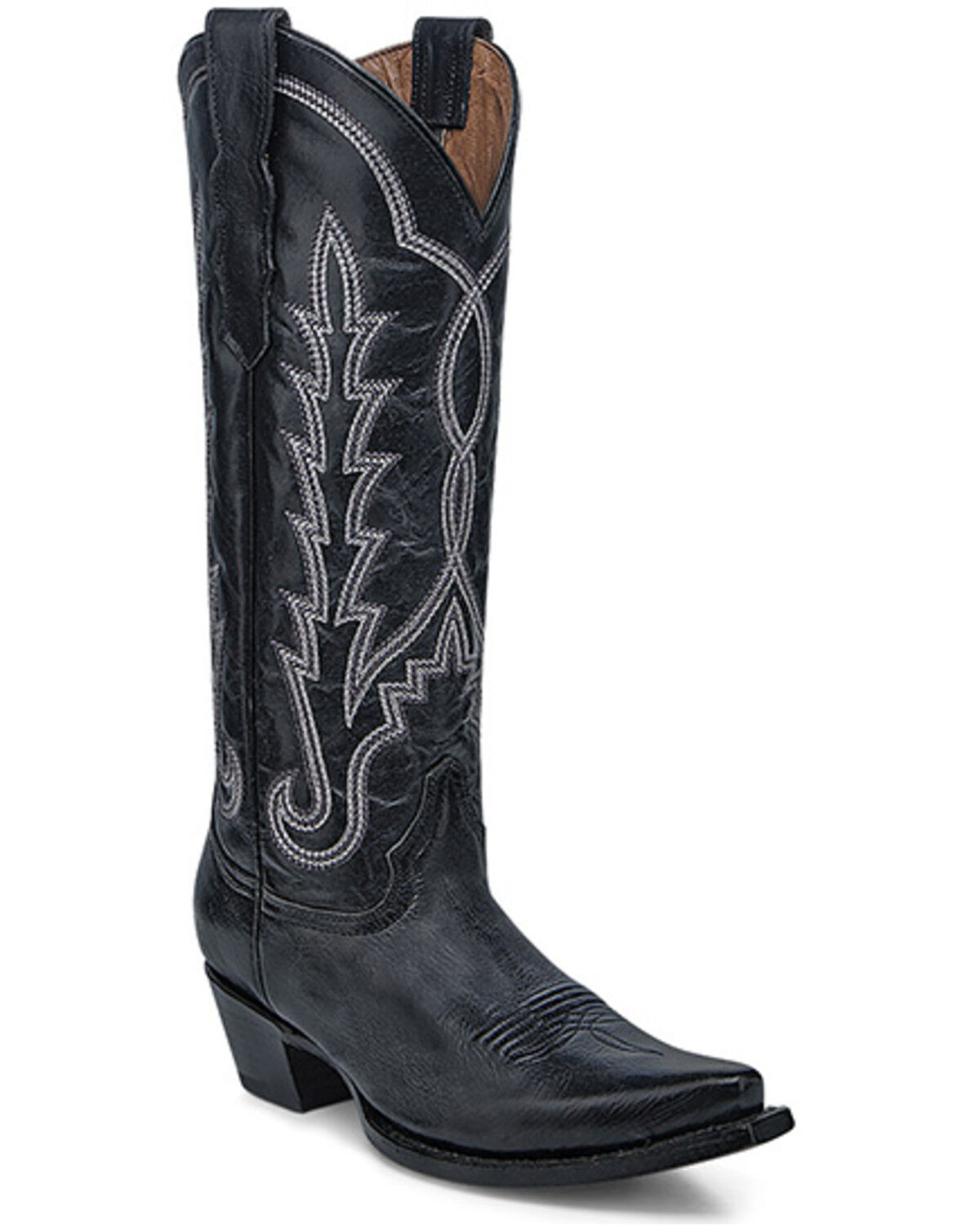 Circle G Women's Embroidered Western Boots - Snip Toe, Black, hi-res