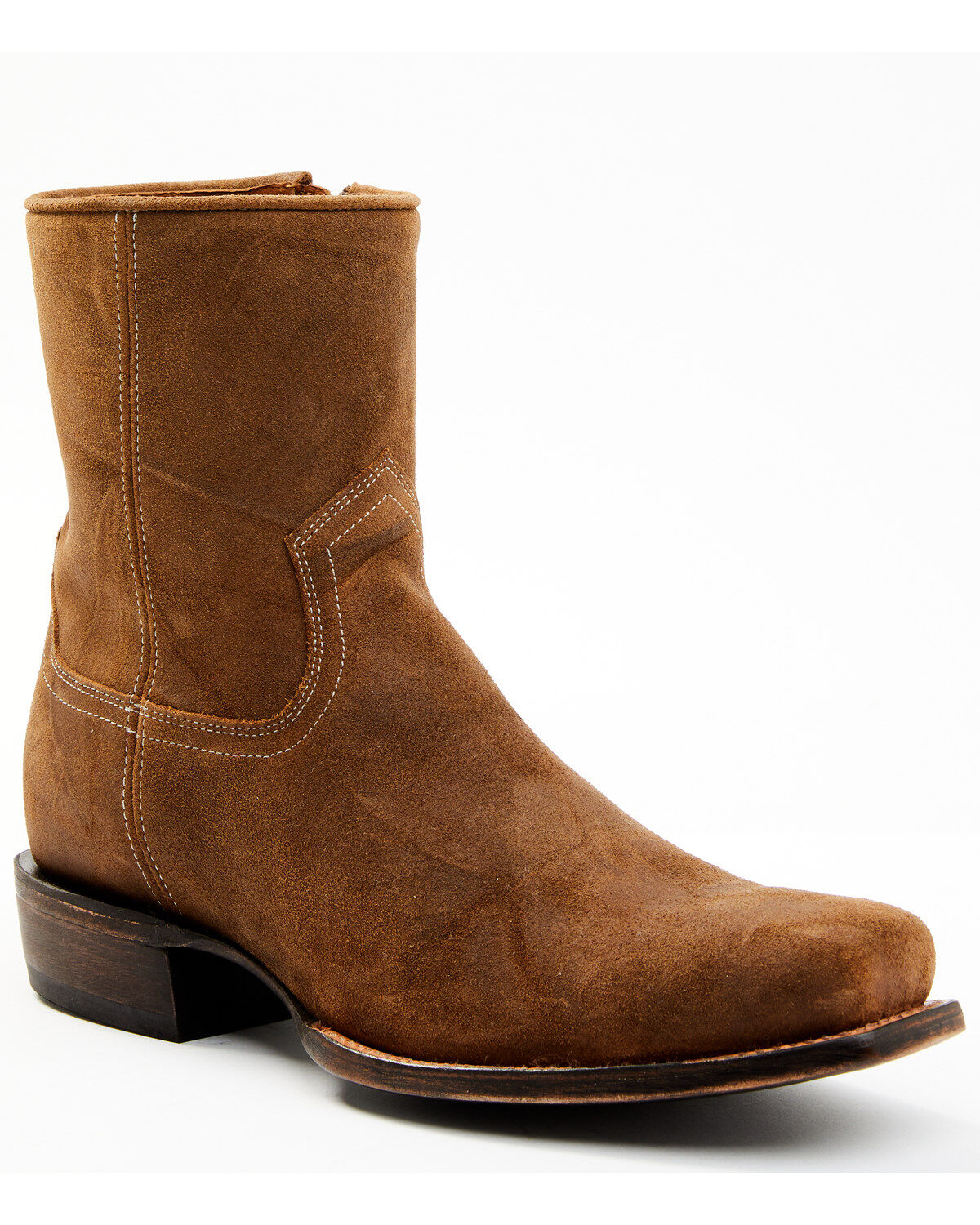 Image #1 - Moonshine Spirit&reg; Men's Pancho Roughout Western Boots - Square Toe, Brown, hi-res