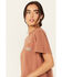 Image #3 - Cleo + Wolf Women's Hideout Bar Oversized Graphic Tee, Coffee, hi-res