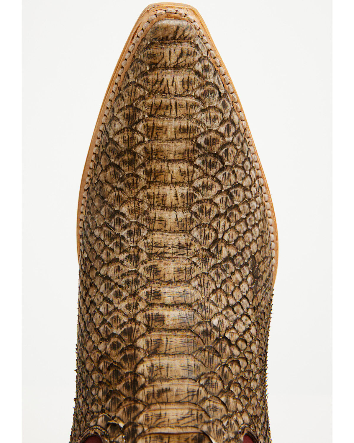 Image #6 - Dan Post Men's Exotic Python Belly Western Boots - Snip Toe, Taupe, hi-res