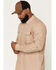 Image #2 - Hawx Men's Solid Long Sleeve Button-Down Work Shirt - Tall, Khaki, hi-res