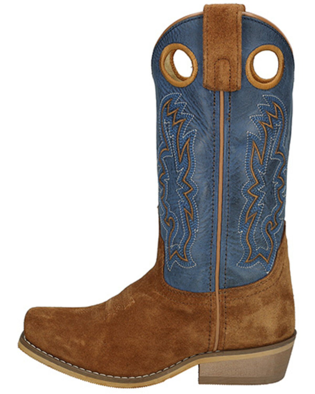 Image #3 - Smoky Mountain Boys' Wichita Western Boots - Square Toe, Brown/blue, hi-res