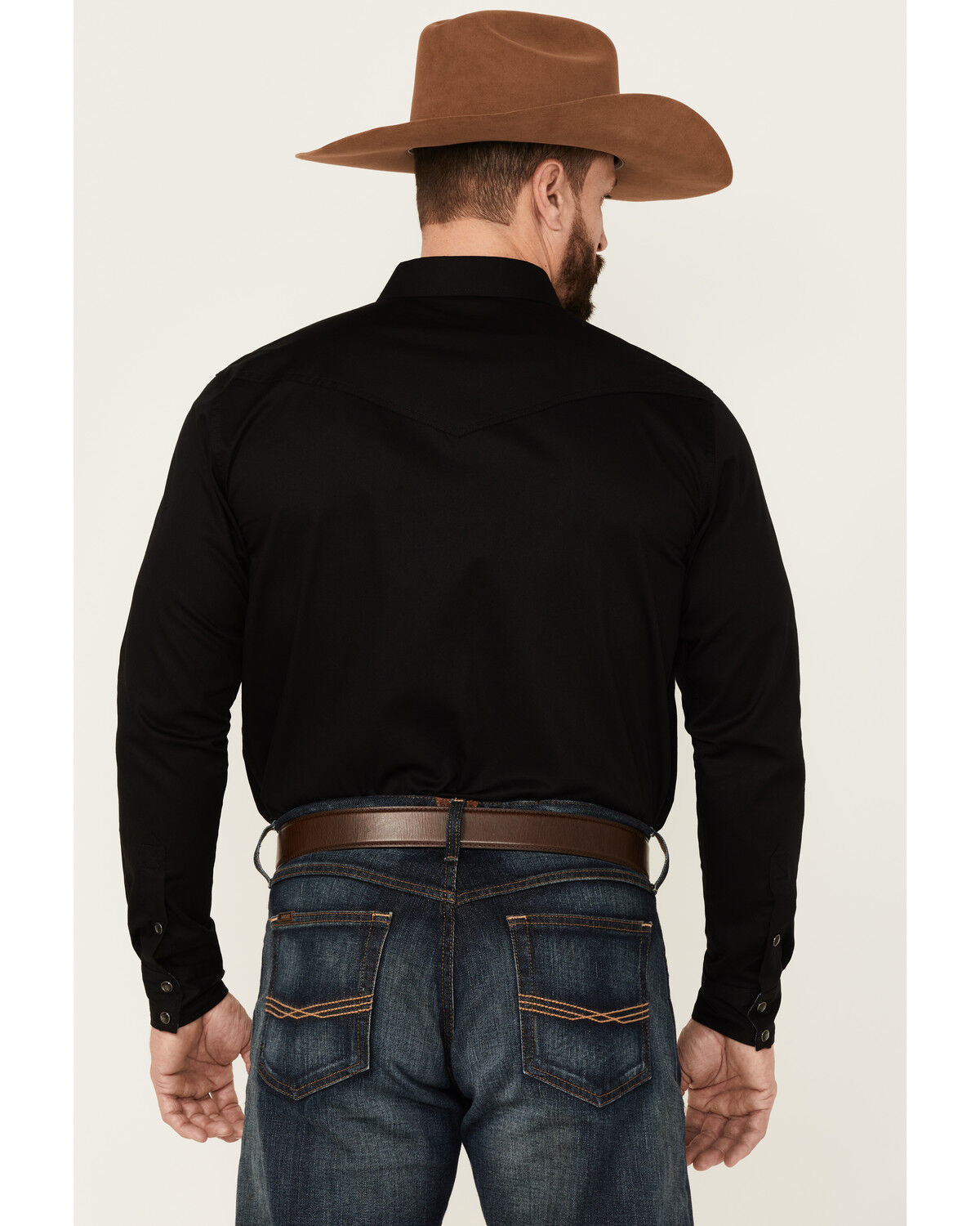 Image #4 - Cody James Men's Solid Treadstone Long Sleeve Snap Western Shirt - Big, Black, hi-res