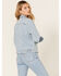 Image #4 - Levi's Women's Medium Wash Ex Boyfriend Denim Trucker Jacket, Blue, hi-res