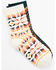 Image #2 - Shyanne Girls' Josie Southwestern Print Socks - 2 Pack, Brandy Brown, hi-res