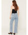 Image #3 - Flying Monkey Women's Medium Wash High Rise Wide Leg Stretch Denim Jeans, Medium Wash, hi-res