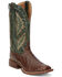 Image #1 - Tony Lama Men's Hayden Exotic Full Quill Ostrich Western Boots - Broad Square Toe , Brown, hi-res