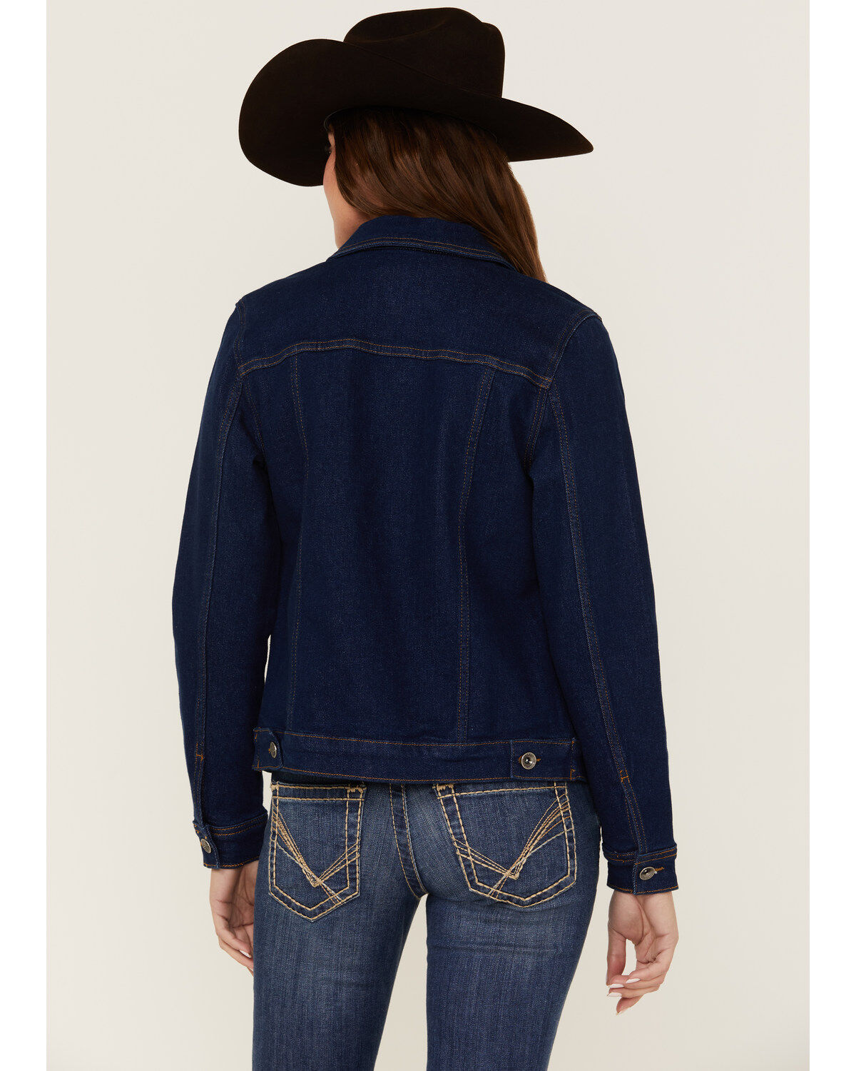 Image #4 - RANK 45&reg; Women's Signature Denim Pocket Stitch Rancher Jacket, Medium Wash, hi-res