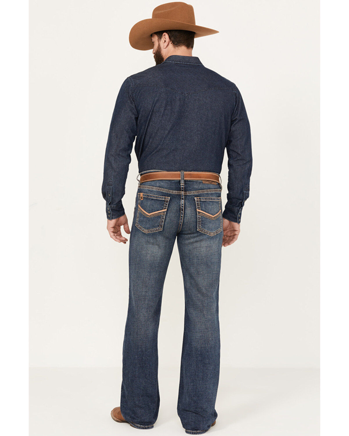 Image #3 - Cody James Men's Stonewall Wash Wyatt Slim Bootcut Stretch Denim Jeans, Dark Medium Wash, hi-res