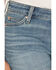 Image #2 - Wrangler Girls' Blaine Medium Wash Rainbow Pocket Stretch Denim Shorts , Medium Wash, hi-res