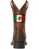 Image #3 - Ariat Boys' Boot Barn Exclusive Orguillo Mexicano II Distressed Western Boot - Broad Square Toe, Brown, hi-res