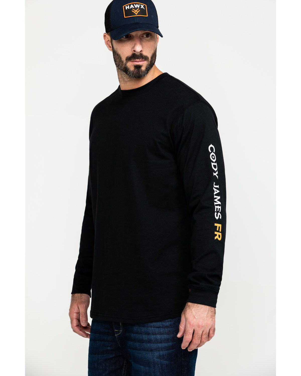 Image #3 - Cody James Men's FR Logo Long Sleeve Stretch Work Shirt, , hi-res