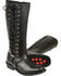 Image #1 - Milwaukee Leather Women's 14" Full Lacing Classic Harness Boots - Square Toe - Wide, Black, hi-res
