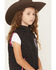 Image #3 - Cowgirl Hardware Girls' Blaze Horse Quilted Vest, Black, hi-res