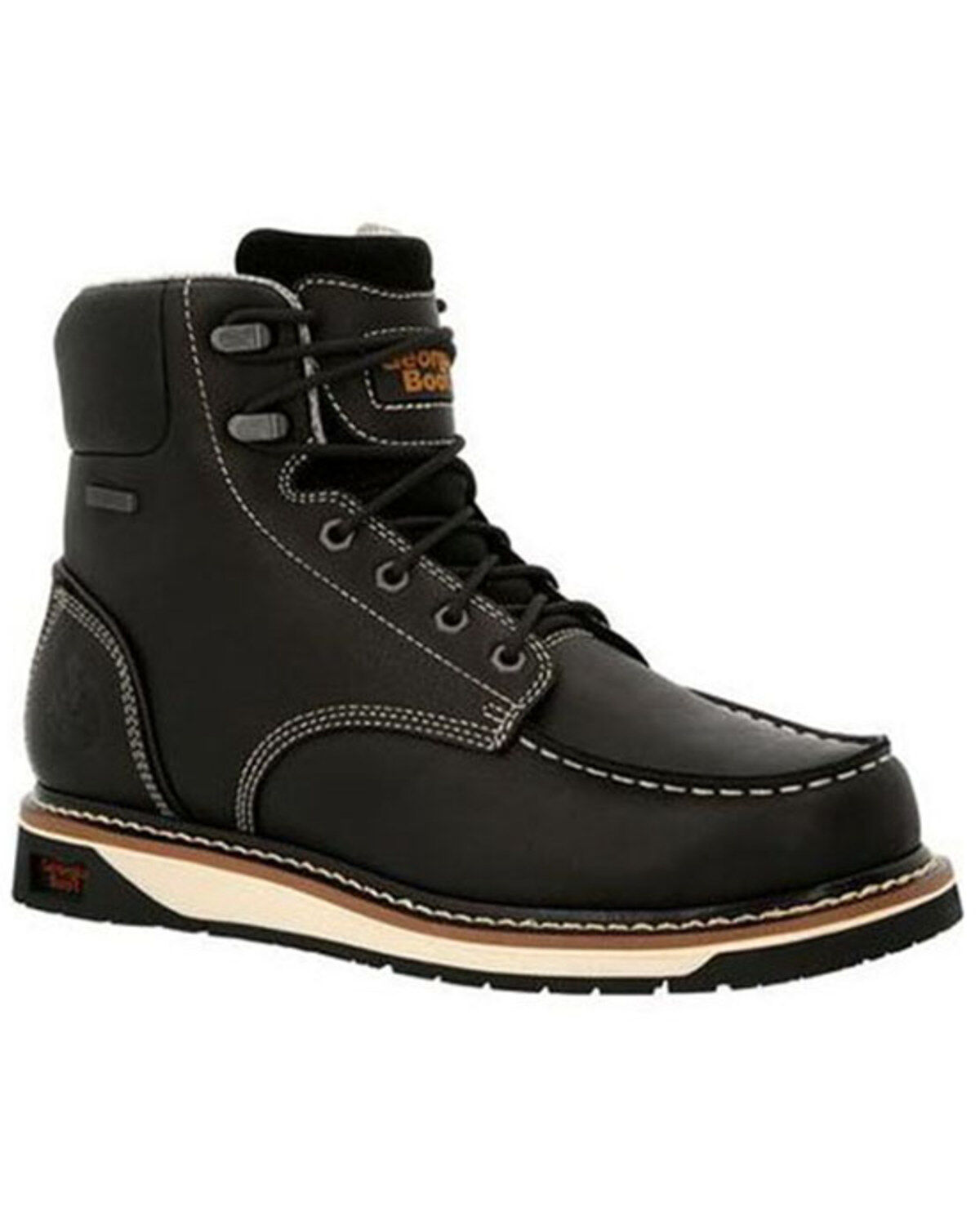 Georgia Boot Men's AMP LT Wedge Work Boots - Soft Toe, Black, hi-res