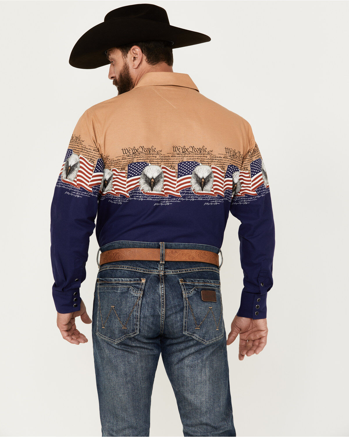 Image #4 - Panhandle Men's We The People Border Long Sleeve Snap Western Shirt, , hi-res