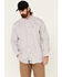 Image #1 - Ariat Men's FR Gauge Plaid Print Long Sleeve Work Shirt - Big & Tall, White, hi-res