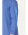 Image #3 - Hawx Men's Logo Graphic Long Sleeve Work T-Shirt , Blue, hi-res