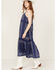 Image #2 - Beyond The Radar Women's Bandana Print Midi Dress, Navy, hi-res