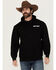 Image #1 - Boot Barn Men's Logo Graphic Hooded Sweatshirt, Black, hi-res