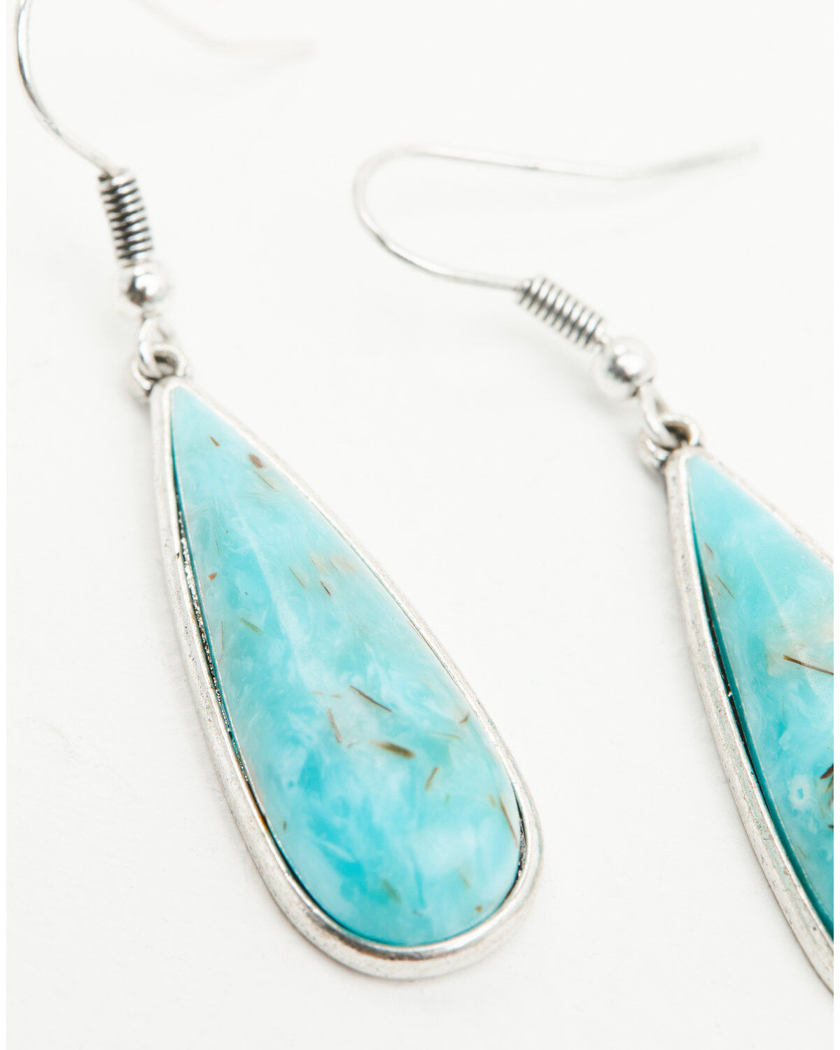 Image #2 - Shyanne Women's Ridge Canyon Turquoise Teardrop Earrings, Silver, hi-res