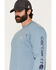 Image #2 - Carhartt Men's FR Force Irvine Loose Fit Logo Long Sleeve Graphic Work T-Shirt, Blue, hi-res