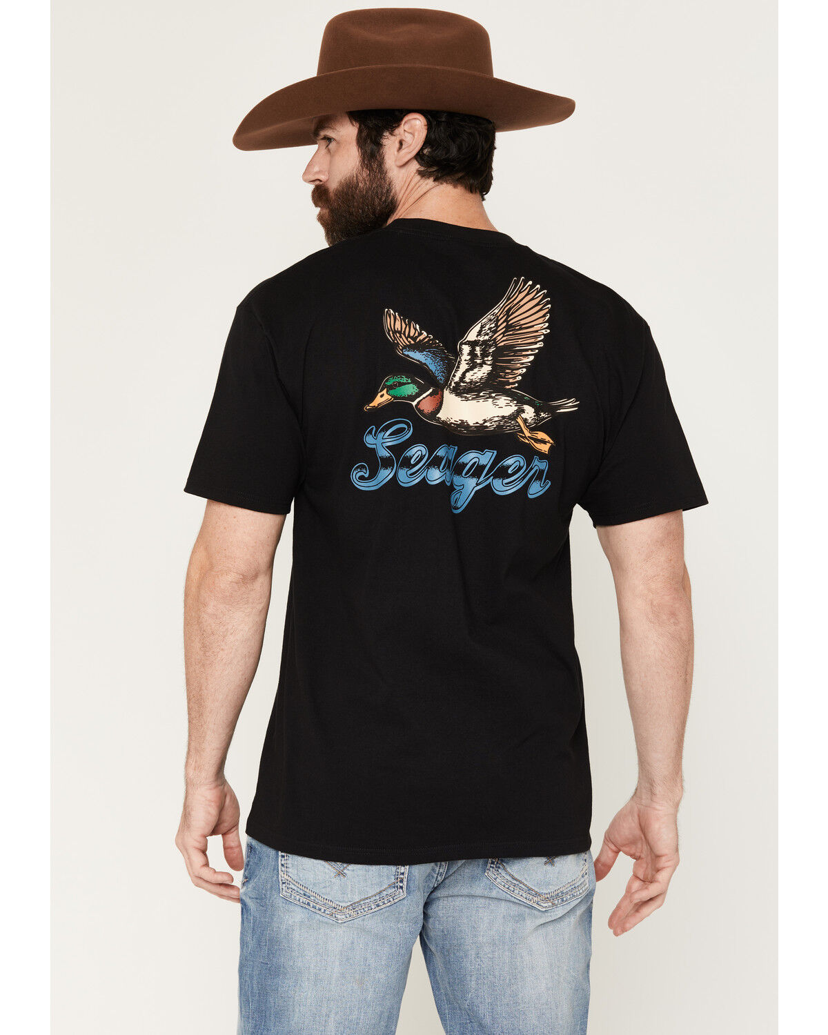 Image #1 - Seager Men's Greenhead Logo Short Sleeve Graphic T-Shirt, Black, hi-res