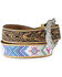 Image #2 - M & F Western Girls' Southwestern Tooled Belt, Multi, hi-res