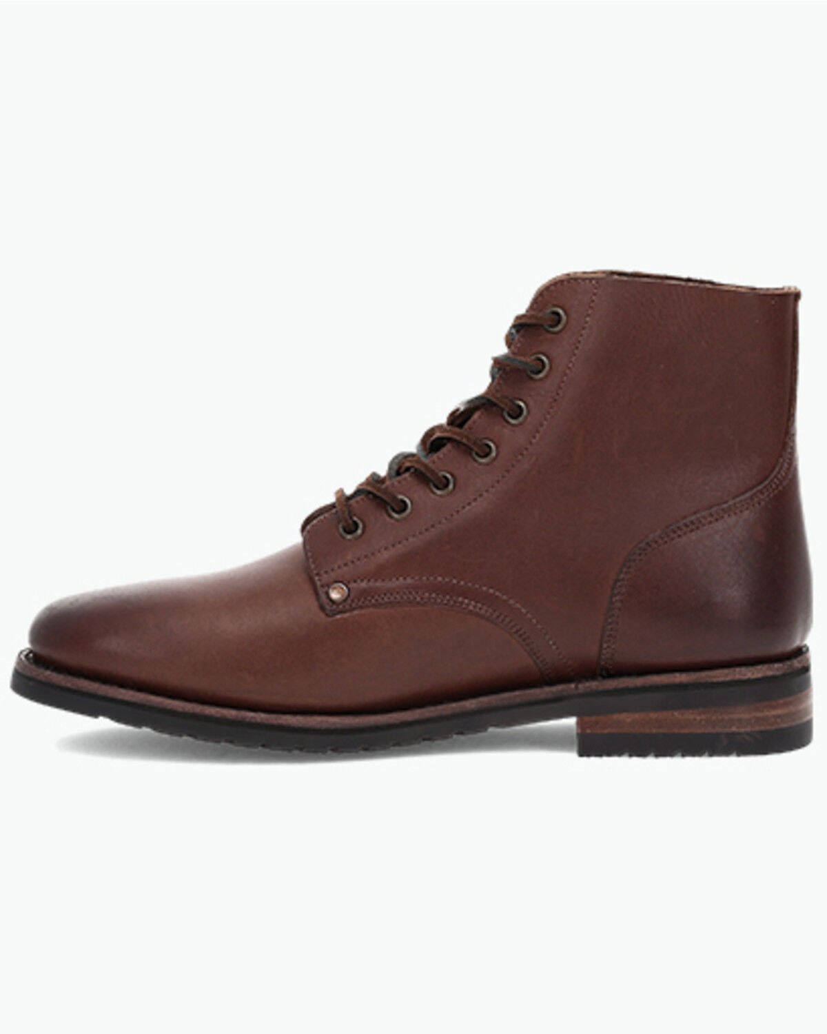 Image #3 - Frye Men's Barrett Lace-Up Casual Boots - Round Toe, Cognac, hi-res