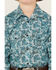 Image #3 - Rock & Roll Denim Boys' Paisley Print Long Sleeve Pearl Snap Stretch Western Shirt , Turquoise, hi-res