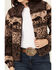 Image #3 - Shyanne Women's Buffalo Print Snap Sherpa Jacket , Chocolate, hi-res