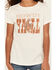 Image #3 - Shyanne Girls' Howdy Y'all Short Sleeve Graphic Tee, Off White, hi-res